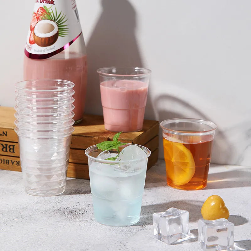 Meiliya Aviation Cup Disposable Plastic Cup Transparent Tasting Thickened No Odor Cup Department Store Wholesale