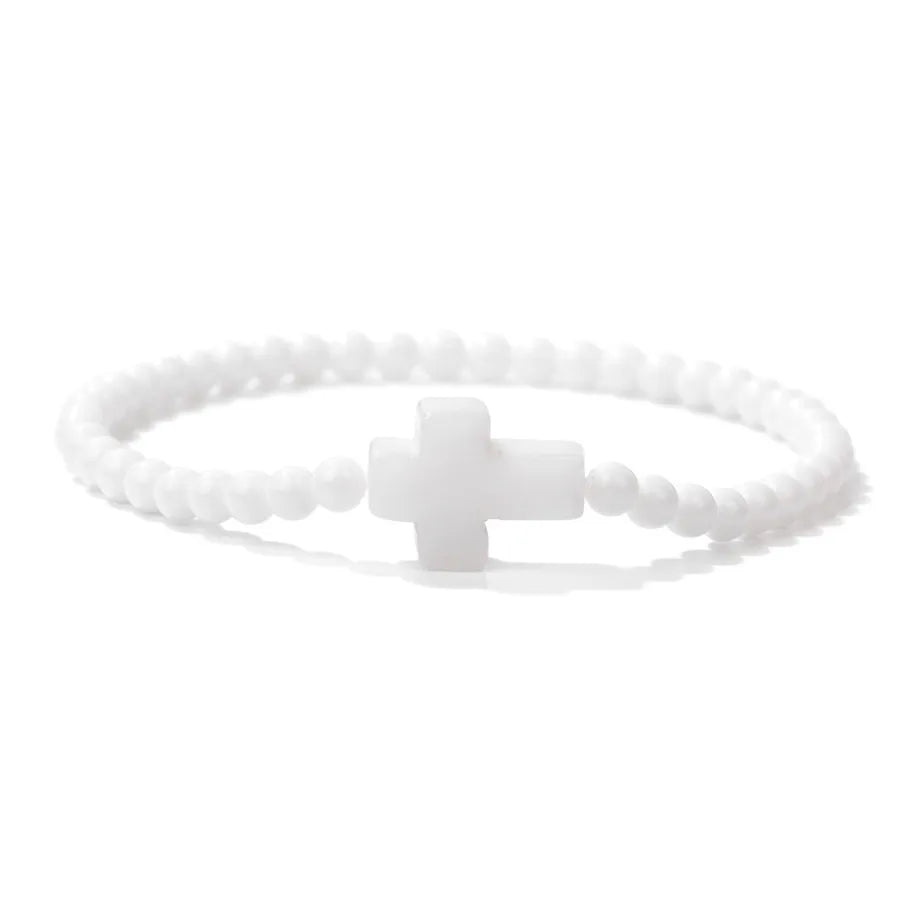Simple Style Cross natural stone Crystal Bracelets In Bulk