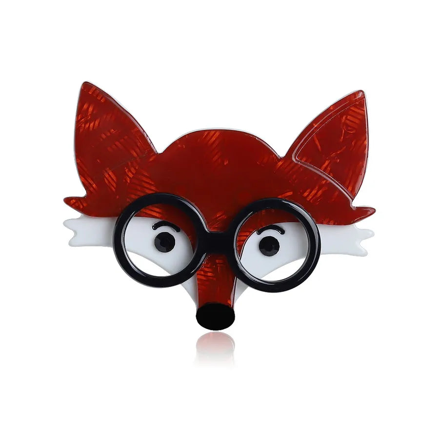Cute Pin Fox Arylic Stoving Varnish Unisex Brooches