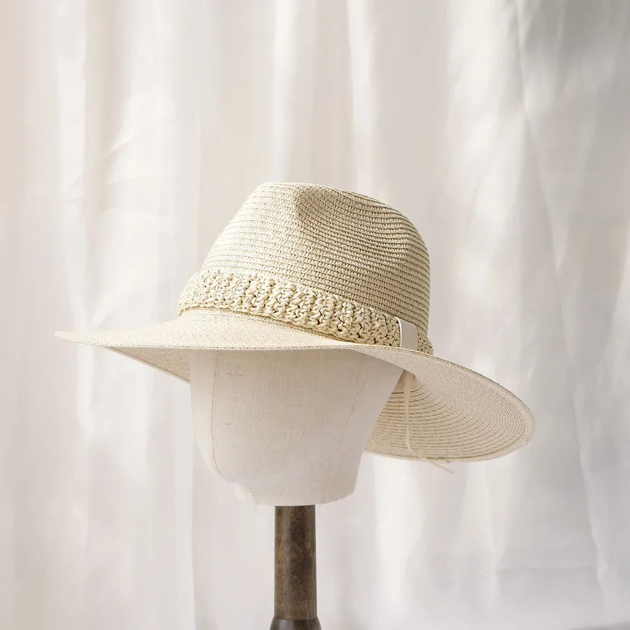 Women's Vacation Classic Style Solid Color Big Eaves Straw Hat