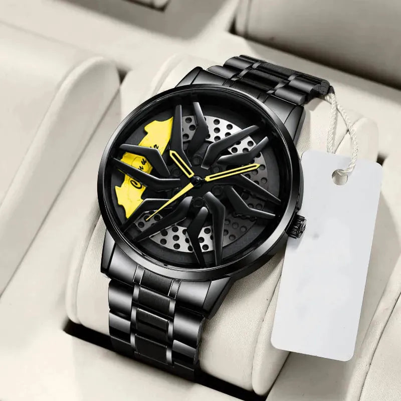 casual geometric single folding buckle quartz men's watches