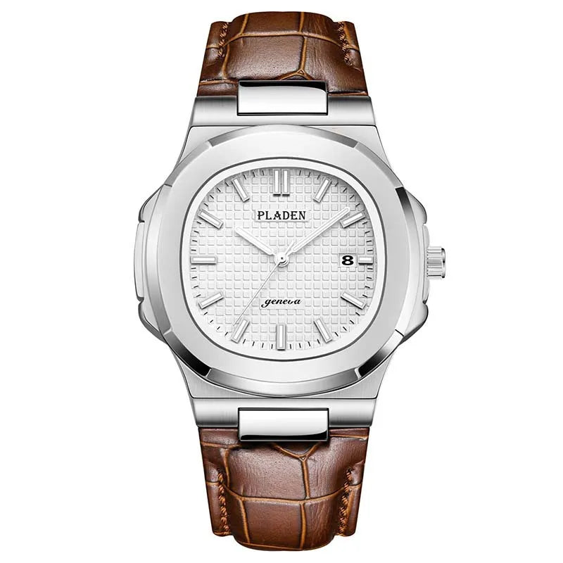 PLADEN Brand Watch hot Classic Men's High-end Fashion Business Stainless Steel Waterproof Quartz Watch