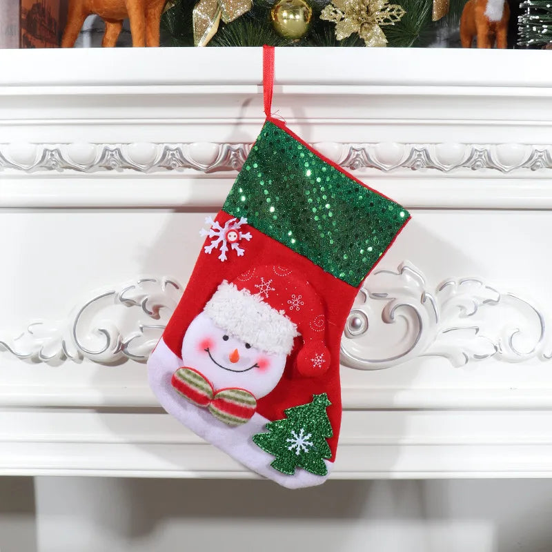 Christmas Cute Santa Claus Snowman Party Christmas socks
