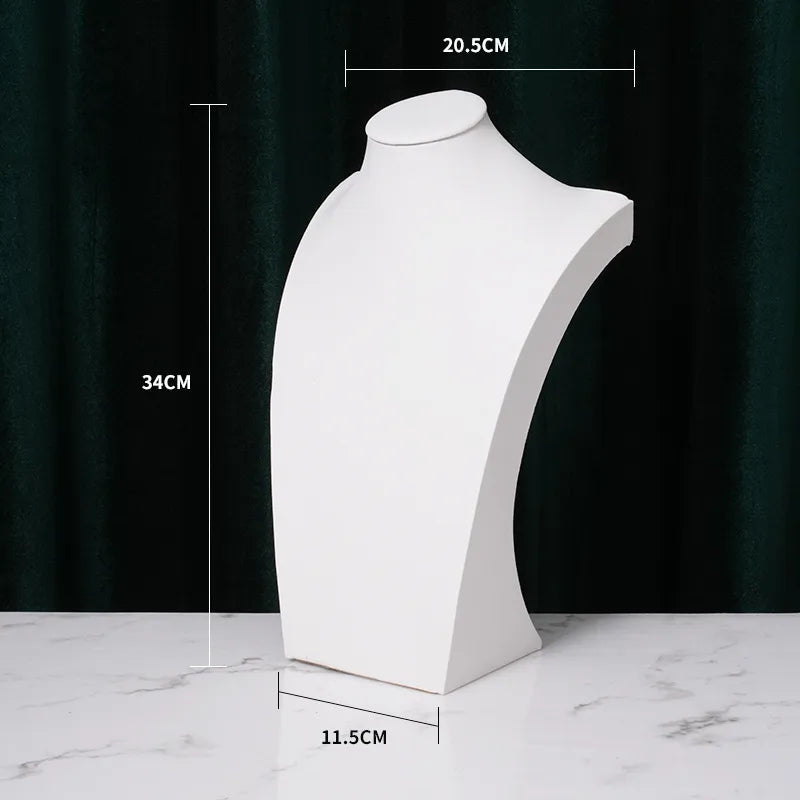 1 Piece PU Wood Simple Style Solid Color Jewelry Display Bust