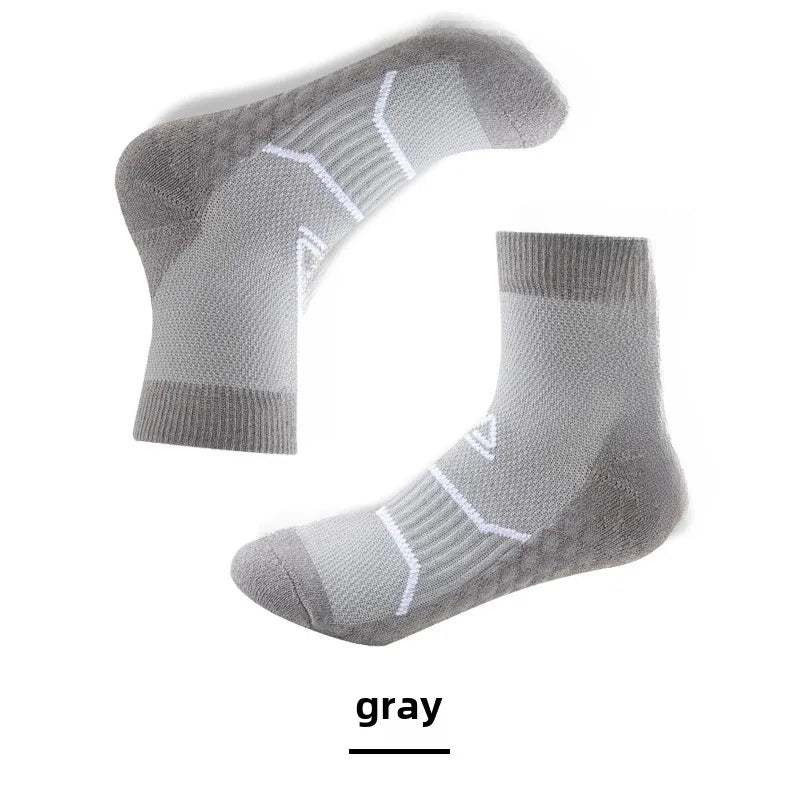 Sports Socks Towel Bottom Thickened Winter Professional Running Fitness Massage Bottom Sweat Absorbing Shock-absorbing Outdoor Mountaineering Running Socks