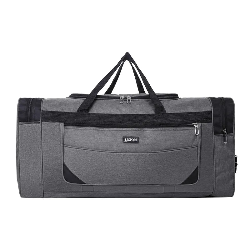 unisex basic solid color nylon travel bags