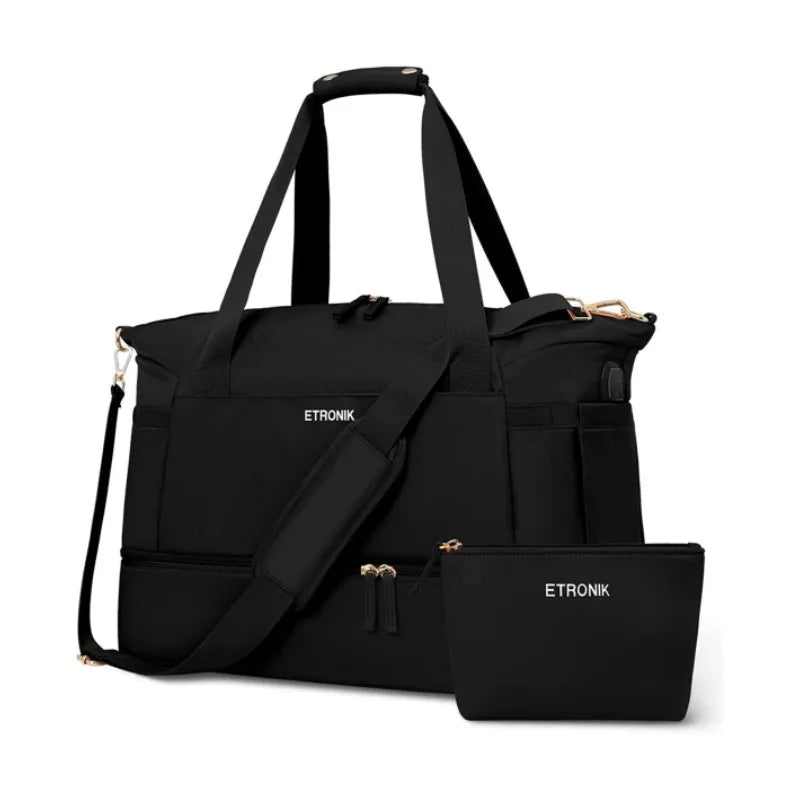 Unisex Basic Solid Color Polyester Travel Bags