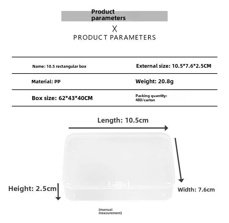 Transparent plastic packaging box hardware tools sample display box parts packaging box accessories Finishing Card storage box