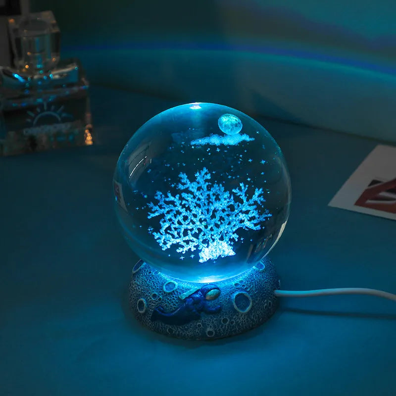 romantic simple style fish artificial crystal indoor