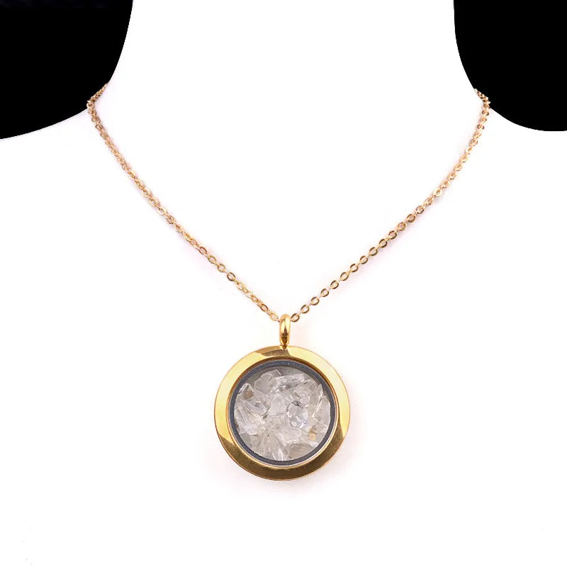 Elegant Vintage Style Geometric 304 Stainless Steel gravel cable chain Pendant Necklace In Bulk