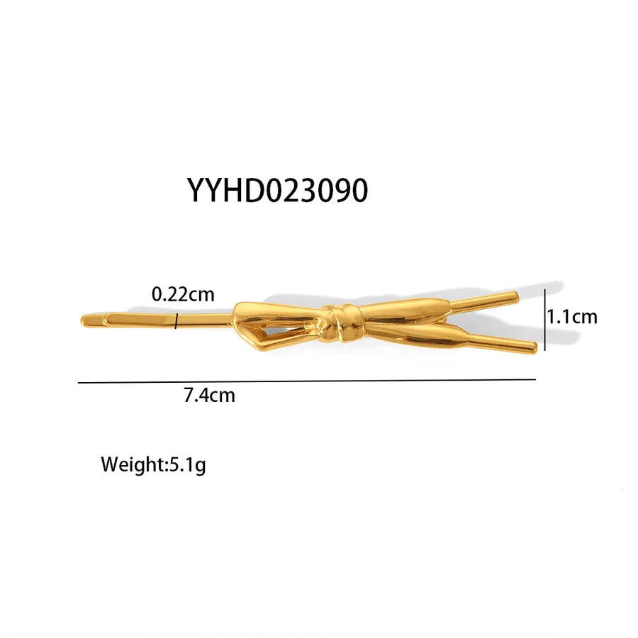 Pastoral Simple Style Women's Flower Shell 304 Stainless Steel Zircon Hair Clip