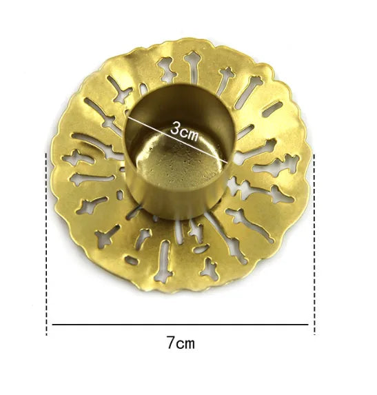 Simple Style Leaves Solid Color Iron candlestick Artificial Decorations