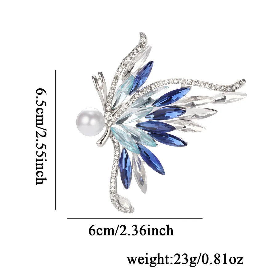 Elegant Pearl Alloy Flower Brooch Pin Women's Personality Design Lapel Pin Cute Romantic Animal Floral Pattern Office Selfie Suitable All Seasons