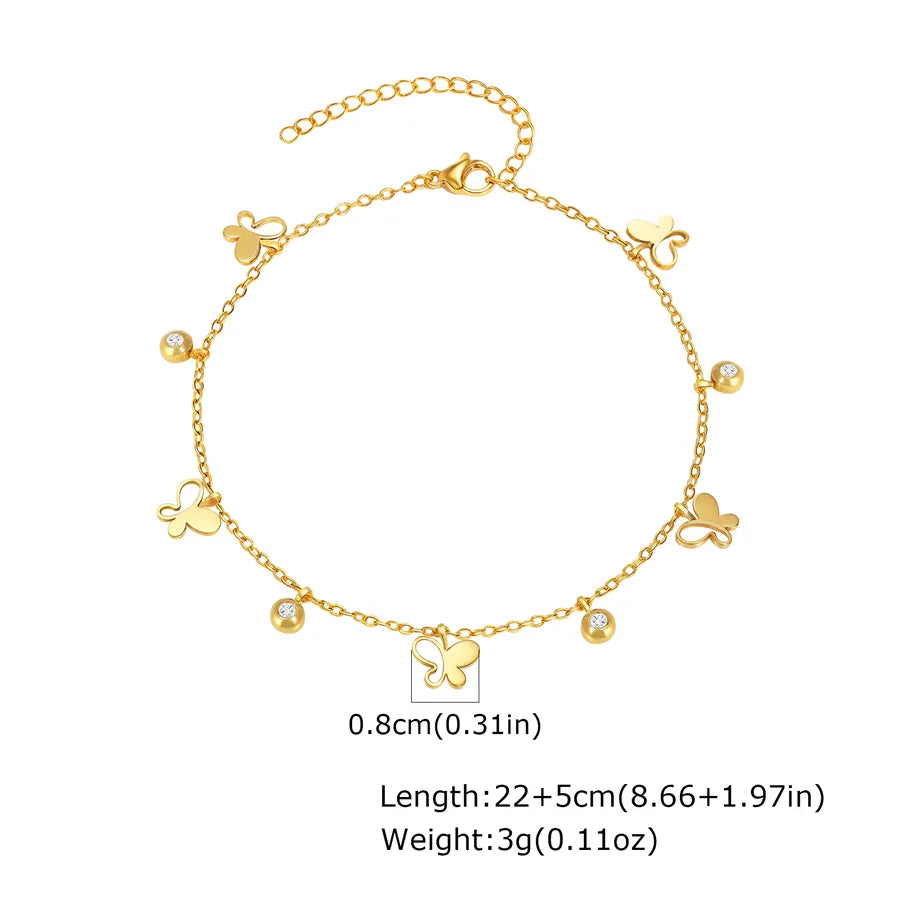 Wholesale Jewelry Simple Style Cross Crown 201 Stainless Steel Anklet