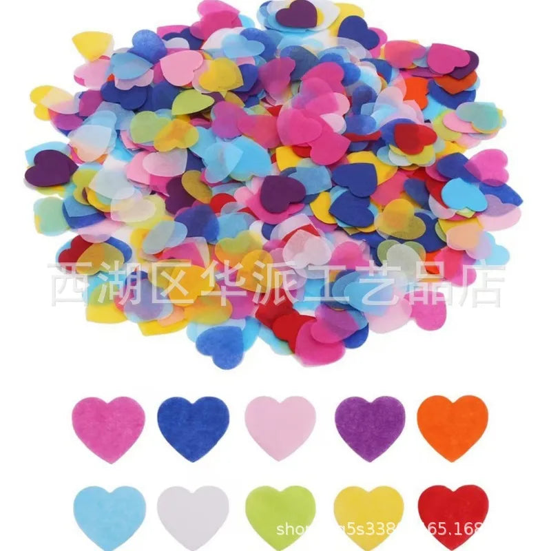 2.5cm heart-shaped love paper pieces Valentine's Day wedding venue hand-held throwing paper scraps transparent balloon filler