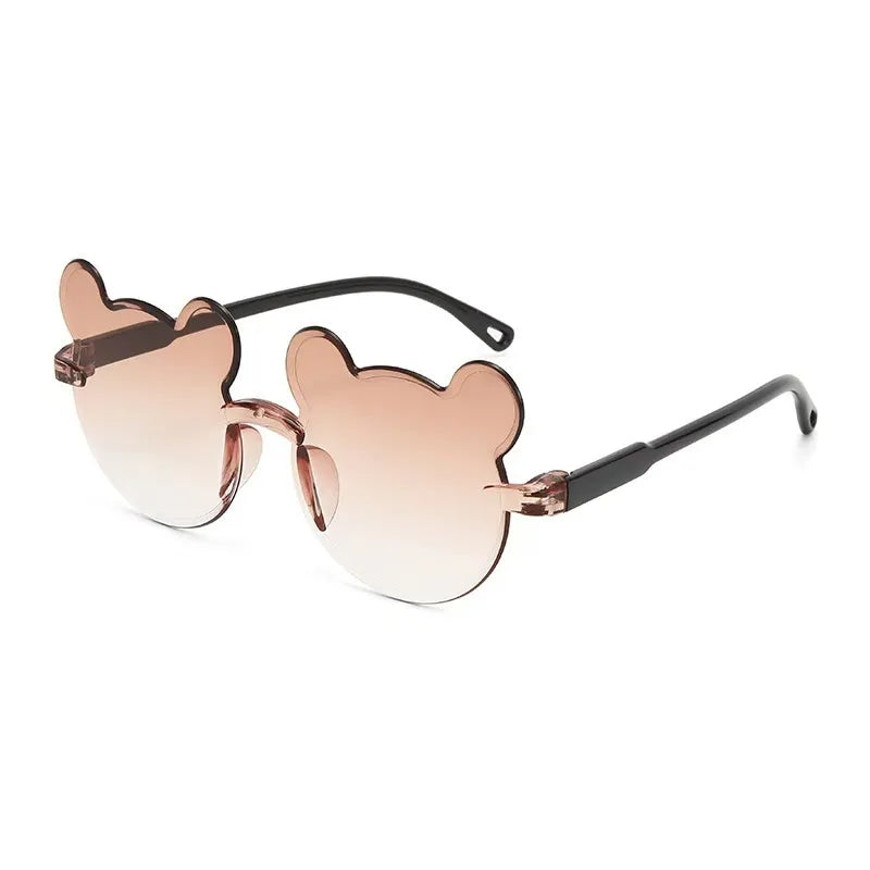 New Bear conjoined frame children's sunglasses gradient cute cartoon glasses color health eye protection sunglasses