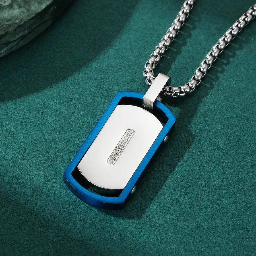 Basic Modern Style Classic Style Geometric Titanium Steel Plating Men's Pendant Necklace
