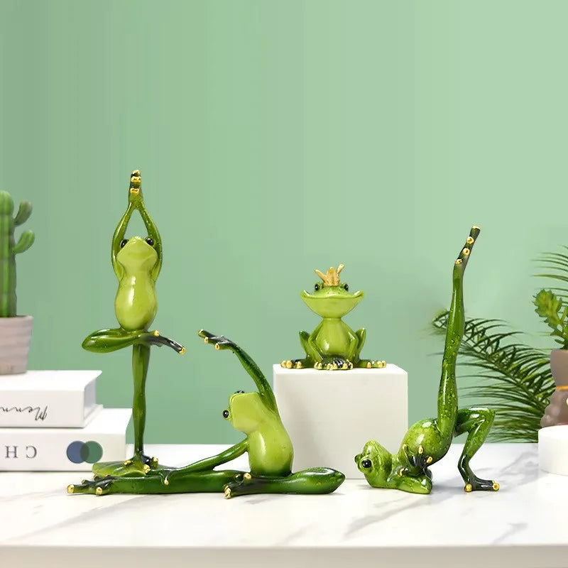 Cute Frog Resin Ornaments Artificial Decorations