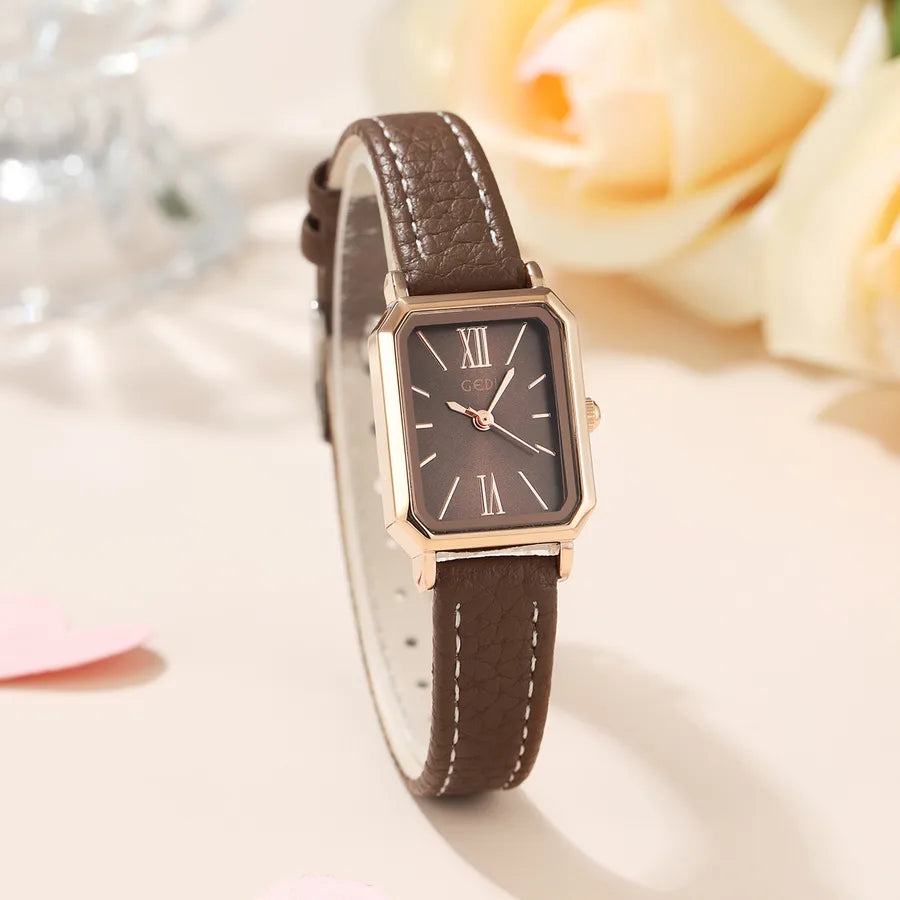 Goldie Simple Niche High-end Women's Watch Korean-style Student Rectangular Watch Retro Elegant Women's Quartz Watch
