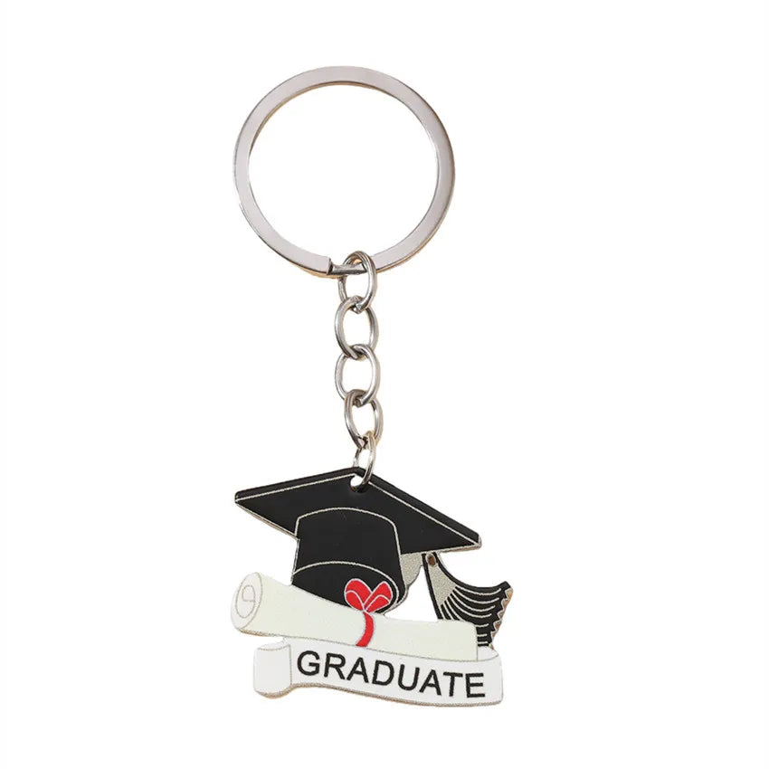 Modern Style Doctoral cap Arylic Teachers' Day Unisex Keychain