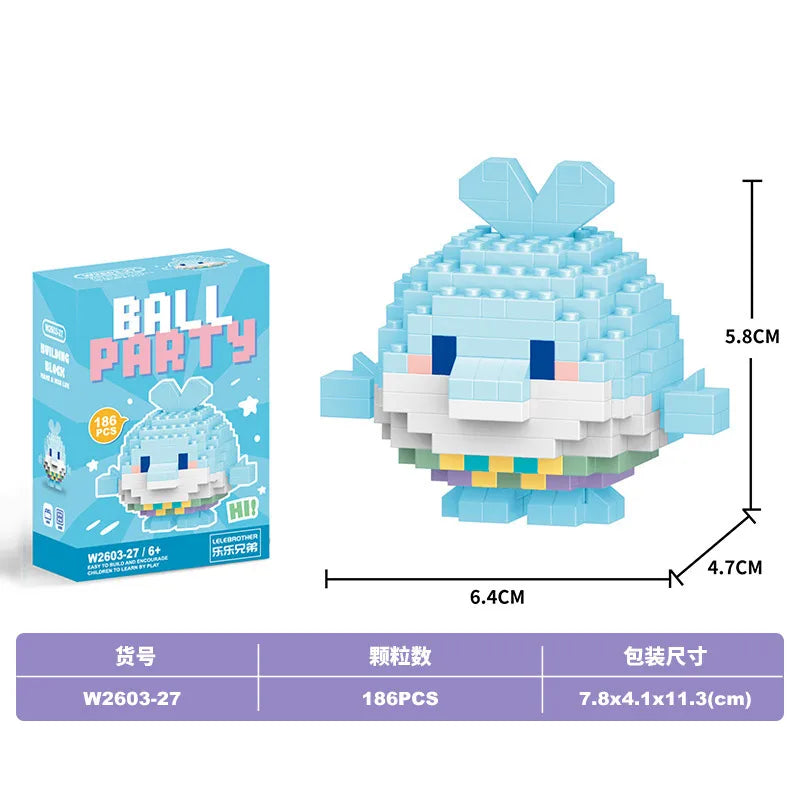 Children Unisex Animal Cartoon Plastic Building Toys