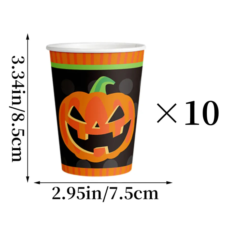 Halloween Cartoon Style Pumpkin Bat 1 Set