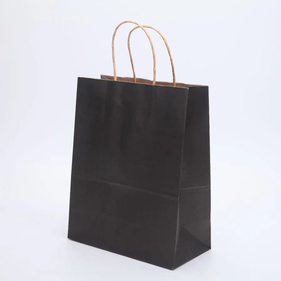 Hand-held paper bag spot Square bottom Kraft paper bag take-out packaging gift packaging bag color shopping bag
