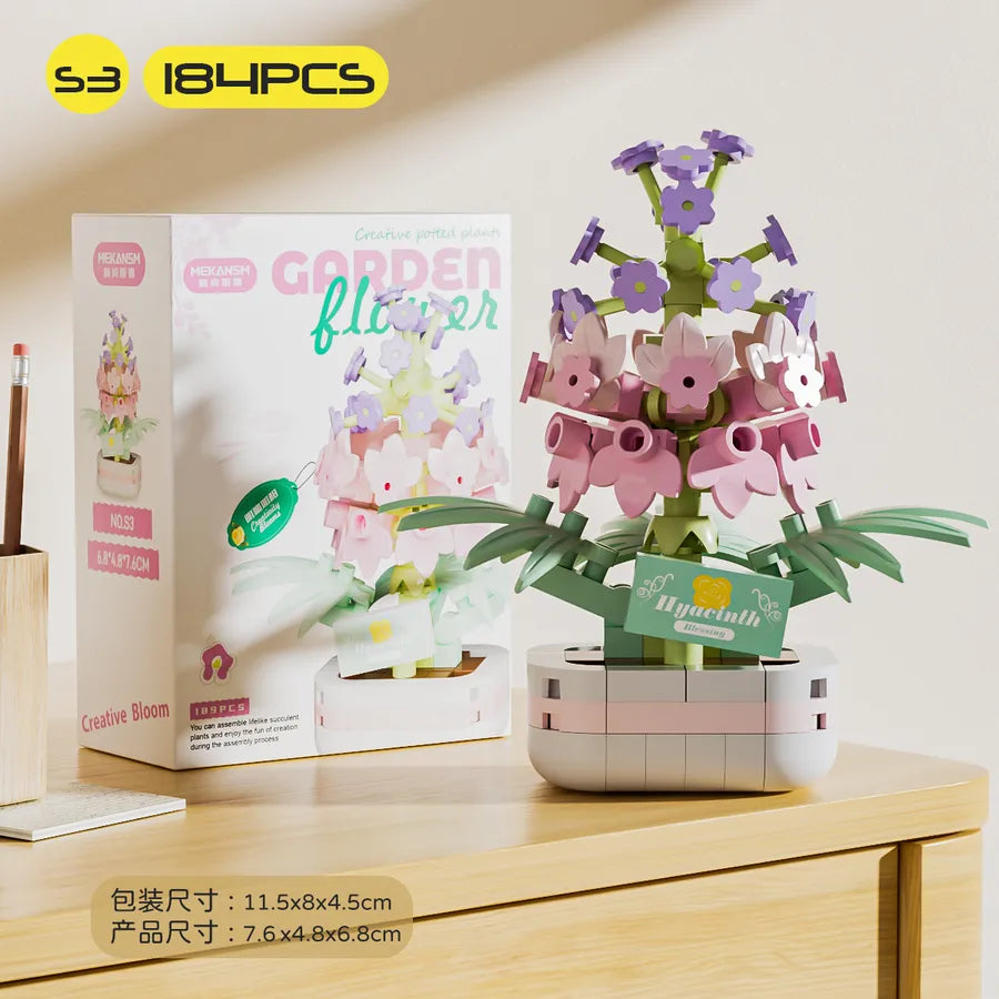 Kids(7-16Years) Flower Plastic Building Toys
