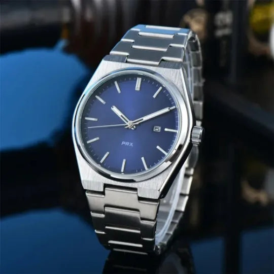 Business Classic Style Color Block Solid Color Horseshoe Buckle Quartz Men's Watches