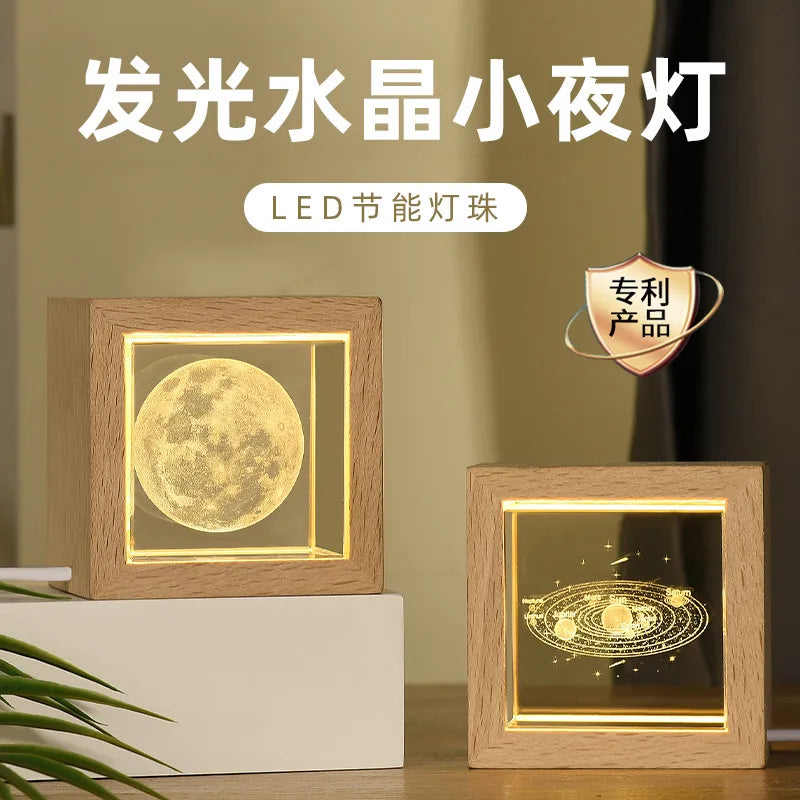 Simple Style Human Letter Heart Shape Wood Crystal Ornaments Artificial Decorations