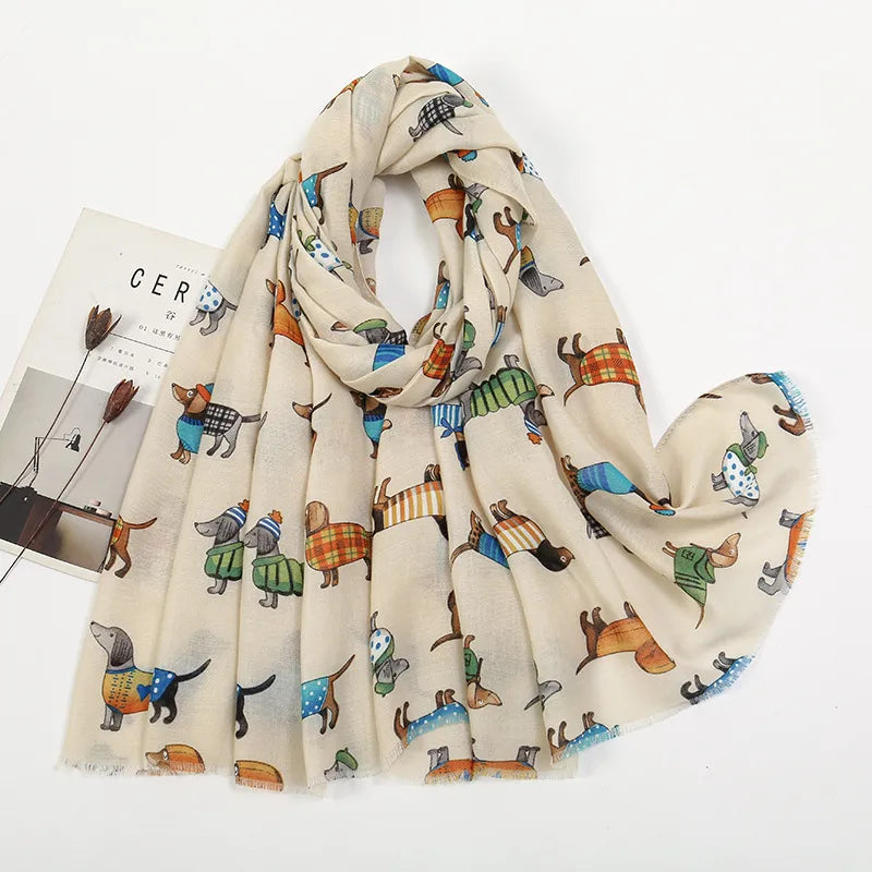 Women's Vacation Simple Style Animal Polyester Scarf