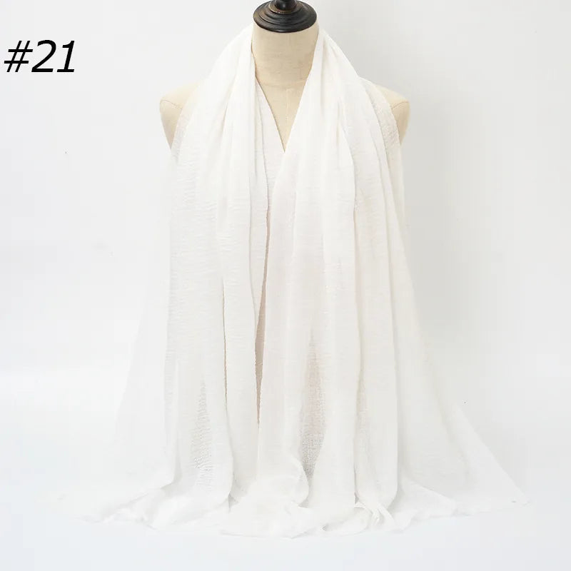 fashion solid color cotton pashmina scarves