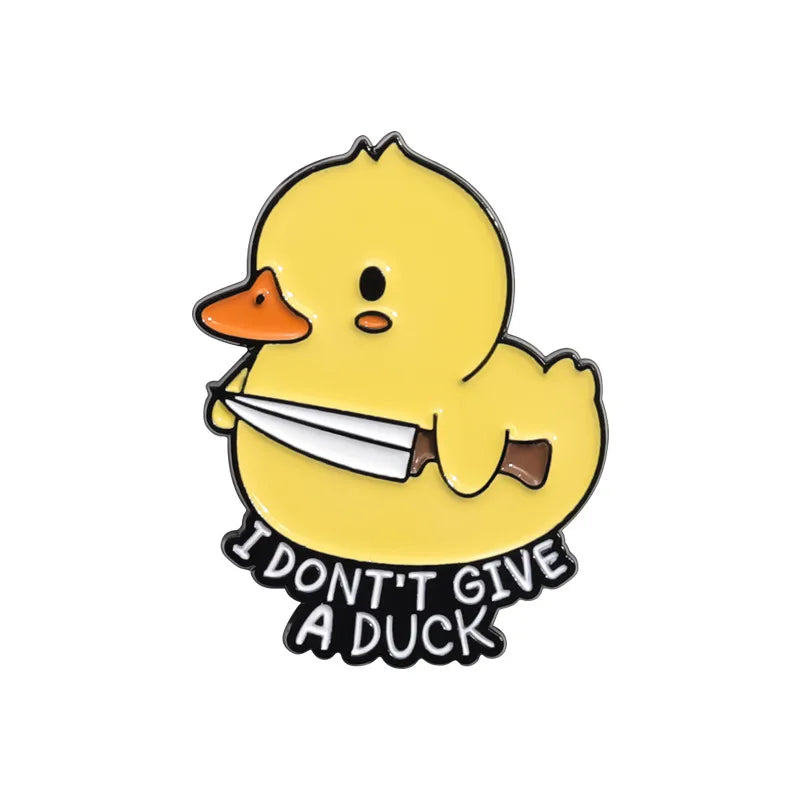 Cartoon Style Cute Letter Duck Alloy Stamping Stoving Varnish Plating Unisex Brooches