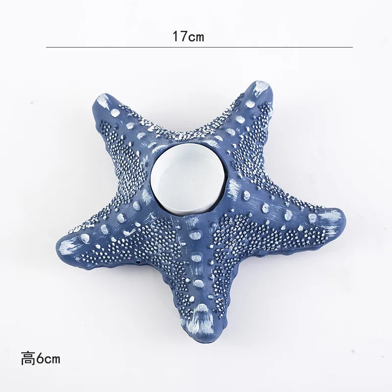 Cute Marine Style Starfish Resin candlestick Artificial Decorations