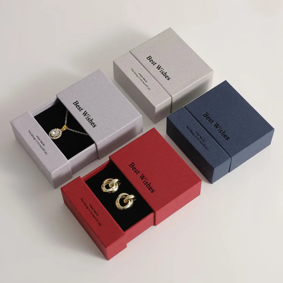 1 Piece Cardboard Casual Elegant Lady Holiday Banquet Selfie Solid Color Jewelry Boxes