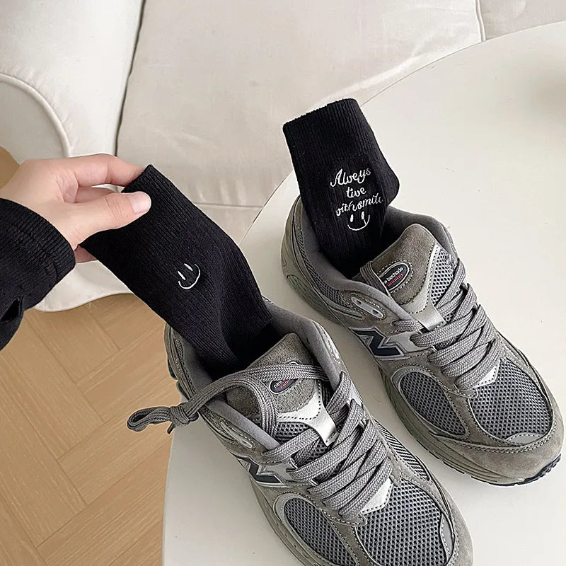 Casual Women's Letter Cotton Ankle Socks A Pair