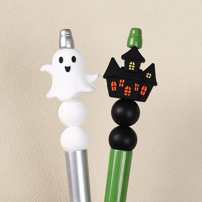 Halloween 3D Silicone Beads Loose Beads Creative Diy Bracelet Jewelry Food Grade Pumpkin Silicone Beads Skeleton Head Design