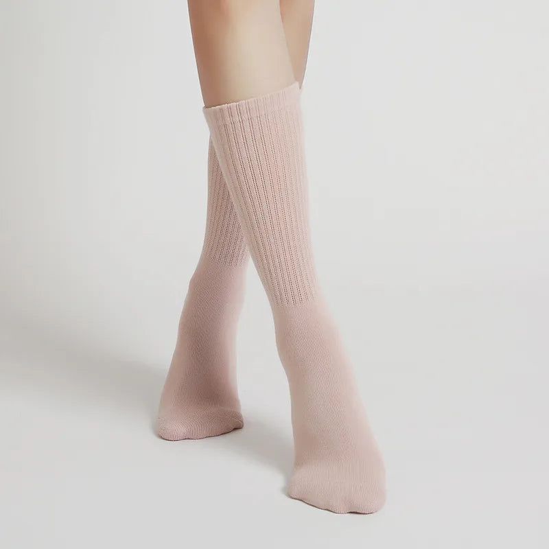 Unisex Casual Sports Letter Stripe Cotton Crew Socks A Pair