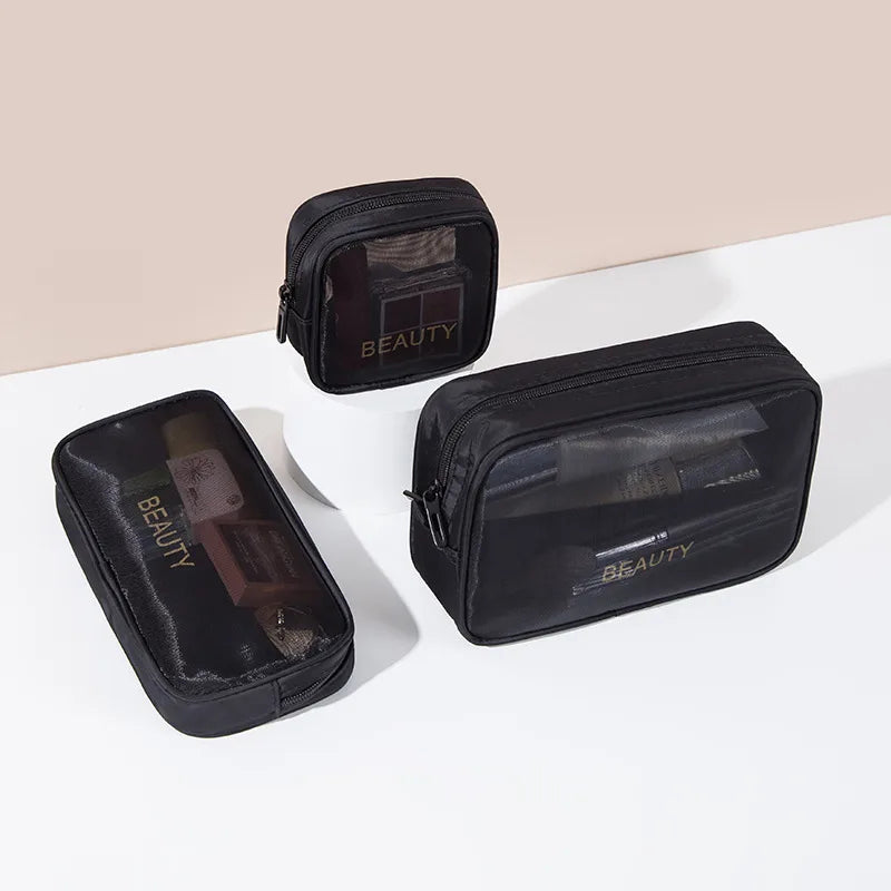 grid visual large multi-functional travel cosmetic storage bag