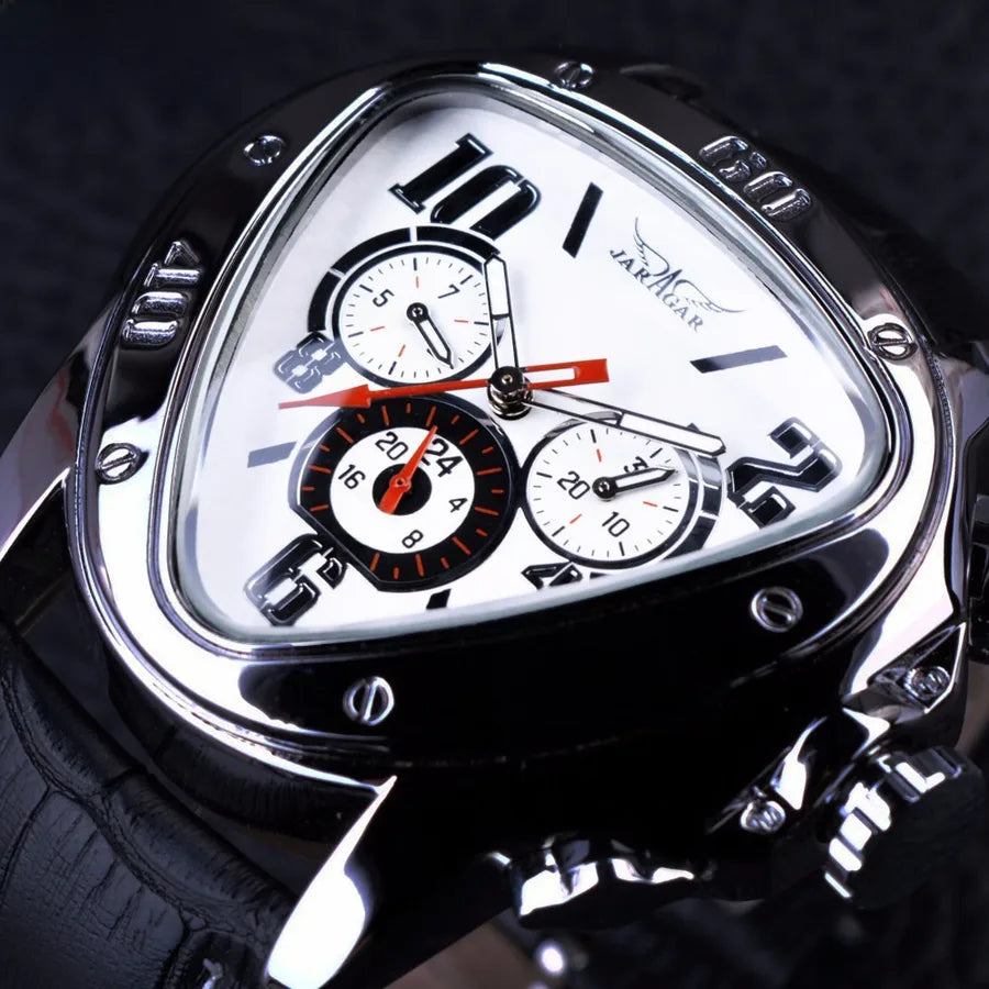 JARAGAR triangle dial weekly calendar men's automatic mechanical watch men's watch