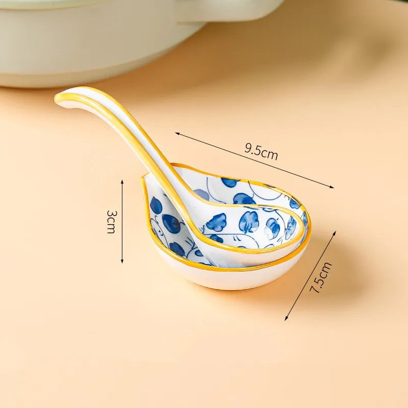 Casual Classical Lattice Flower ceramics Tableware 1 Piece 1 Set