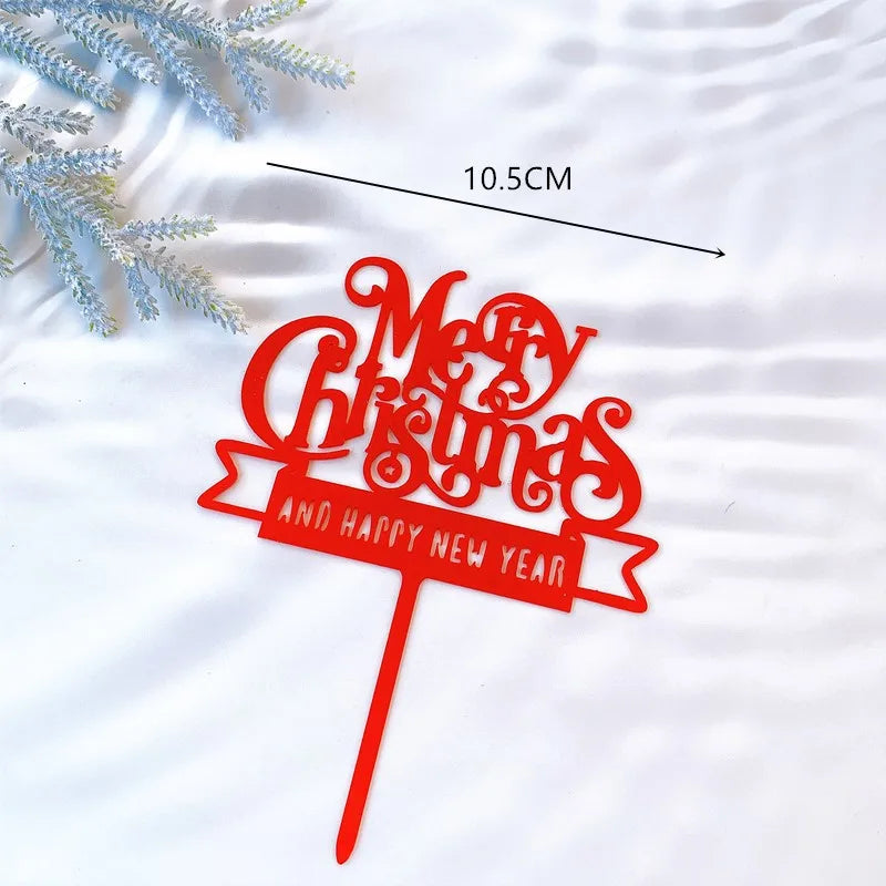 Christmas Letter Arylic Party Cake Decorating Supplies