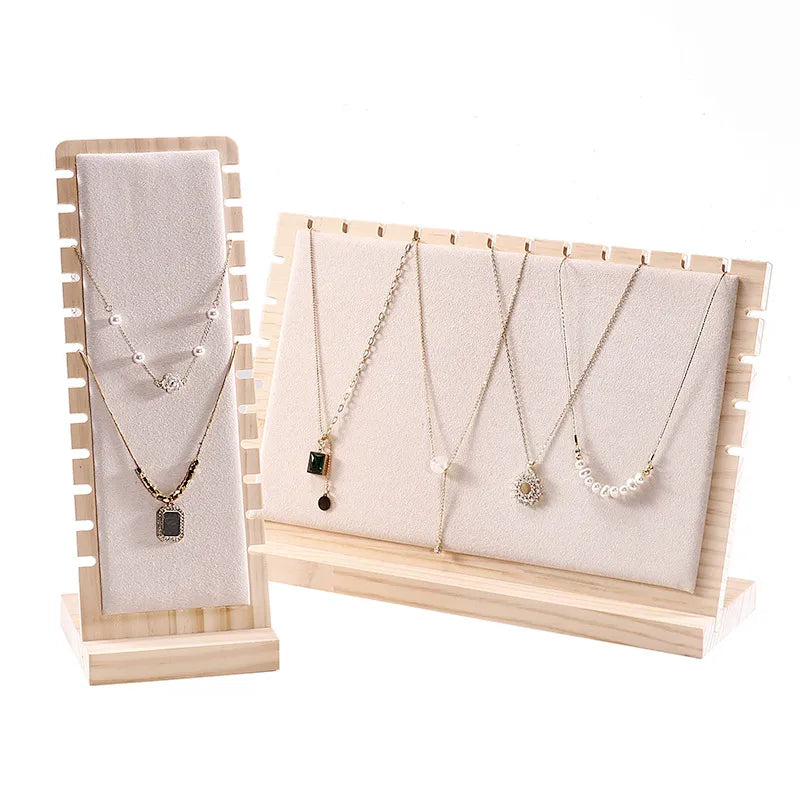 Extra Large Solid Wood Display Stand Necklace Sweater Chain Showcase Jewelry Accessory Pedestal Academic Style Combining Craftsmanship
