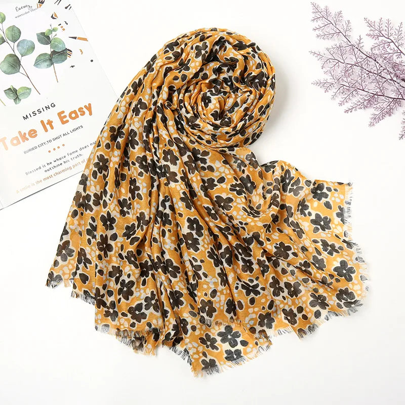Women's Ethnic Style Color Block Polyester Scarf