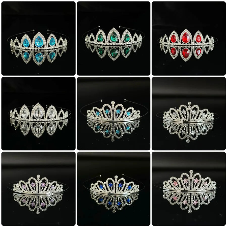 New Princess Rhinestone Children Crown Alloy Hair Band Girls Dance Stereo Baby Birthday Hair Accessories with Diamond Wholesale