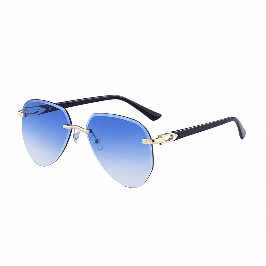Casual Streetwear Solid Color Pc toad glasses Frameless Men's Sunglasses