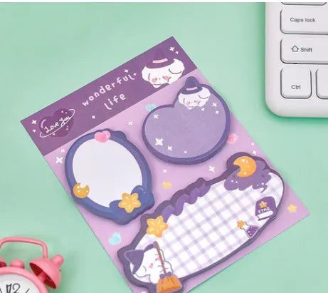 1 set cartoon learning paper cute sticky note