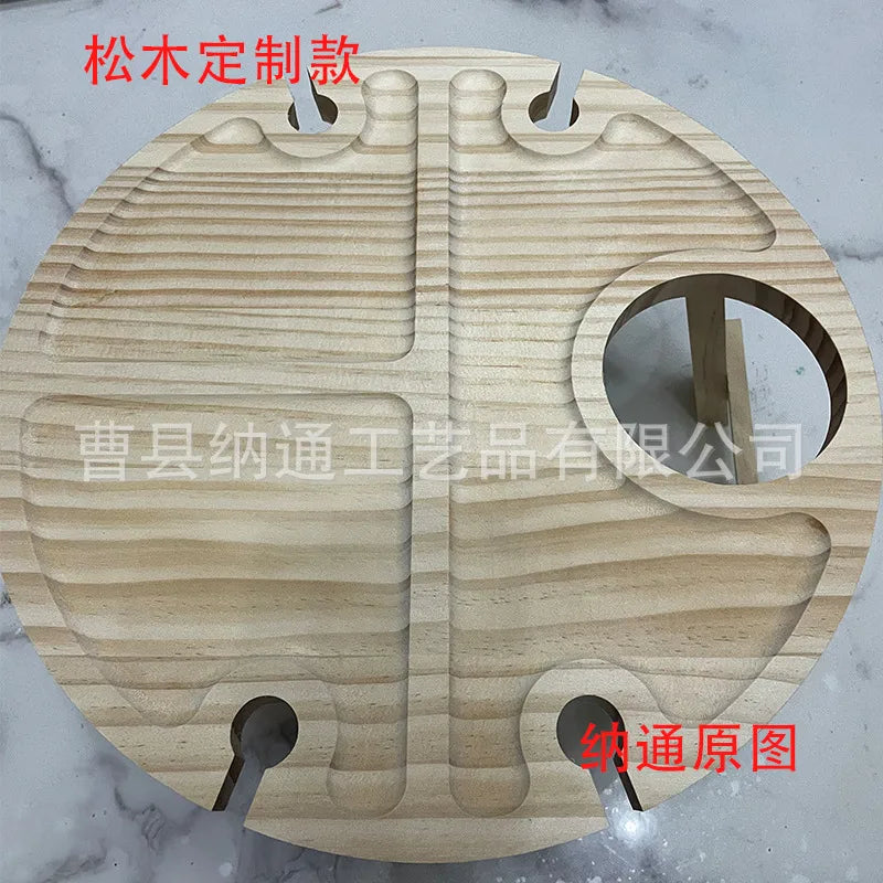 simple wooden portable multi-size wine rack for dining table