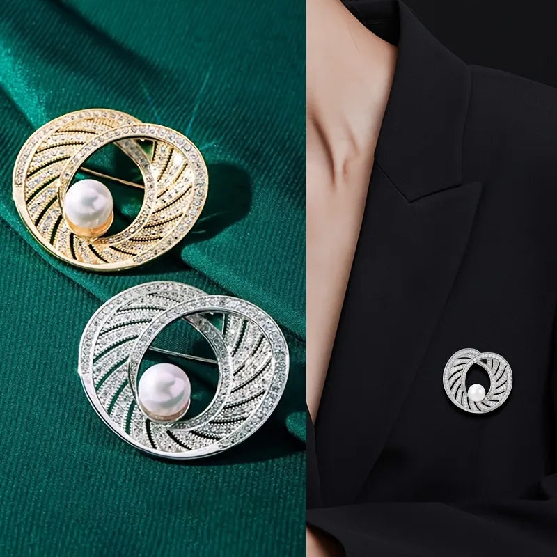 Elegant Pin O-Shape Alloy Women's Brooches 1 Piece