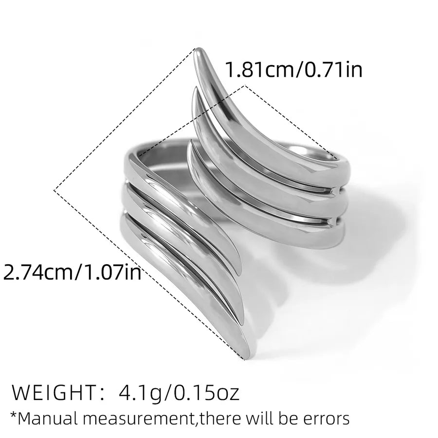 Wholesale Jewelry Modern Style Simple Style Geometric 304 Stainless Steel 18K Gold Plated Rings